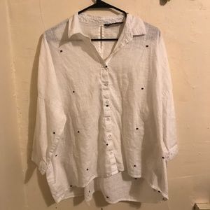 *GREAT FOR THE 4TH* Cotton Zara Blouse w/ Stars